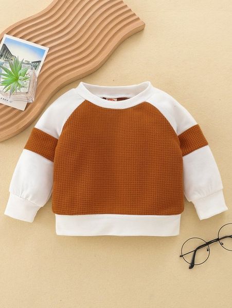 

baby colorblock raglan sleeve sweatshirt she, Black
