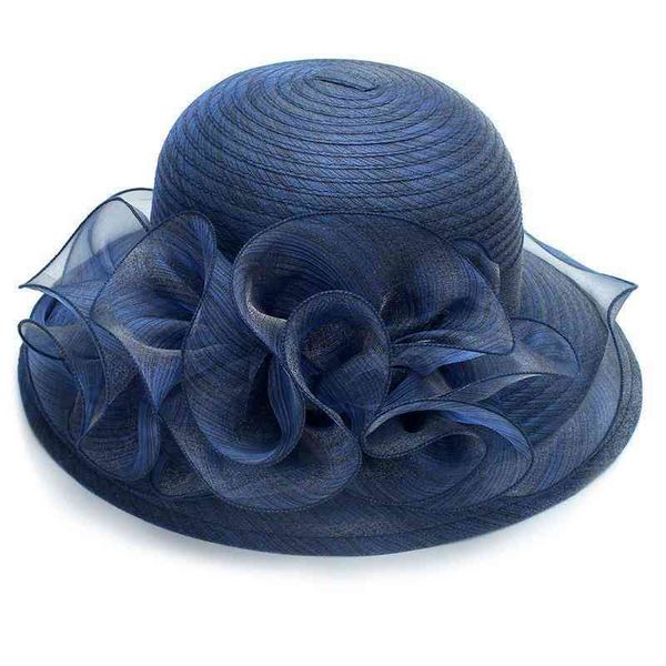 

designer bucket straw sun fisherman hat man woman female organza lace sunscreen folding summer travel leisure versatile beach uv protection, Blue;gray