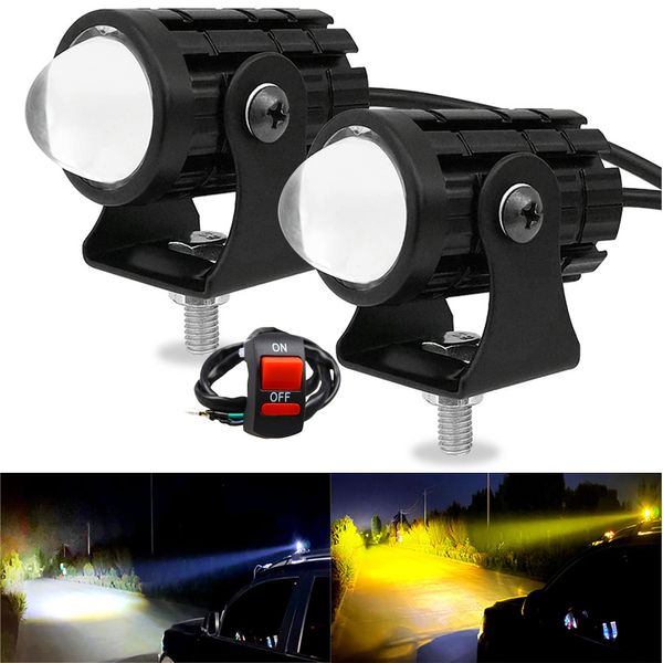 Motosiklet LED Far Spot Işıkları Yardımcı Aydınlatmalar DRL Motosiklet Sis Işık 12 V Moto Bisikletler Için Arabalar Aksesuarları Araba