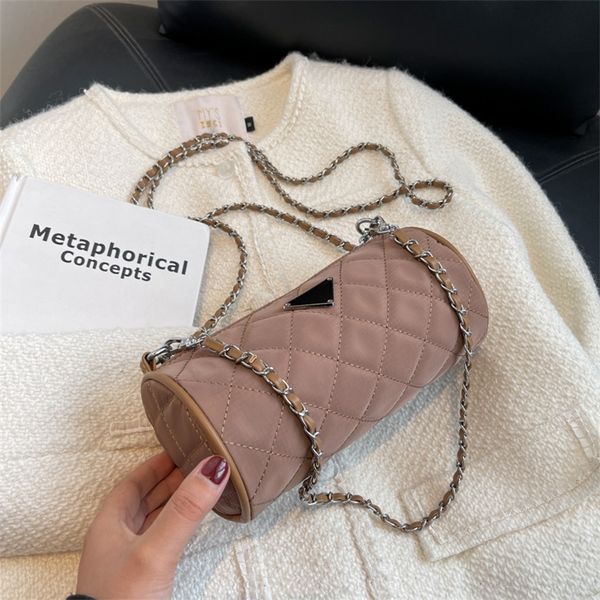 

high sense pillow women's autumn and winter fashion rhombic chain single messenger cylinder 90% off shop clearance
