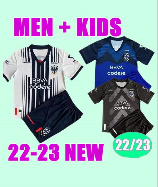 

22 23 monterrey r.funes mori m.meza j.campbell mens soccer jerseys home away 3rd commemorate men kids football shirt v.janssen d.vergara cam, Black;yellow