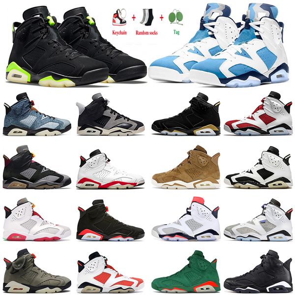 JUMPMAN 6 6s Herren-Basketballschuhe, Mint Foam, elektrisches Grün, Mitternachtsmarine, Universitätsblau, Bordeaux, Hare, UNC, Infrarot, Weiß, Rot, Oreo, Herren-Trainer, Sport-Sneaker