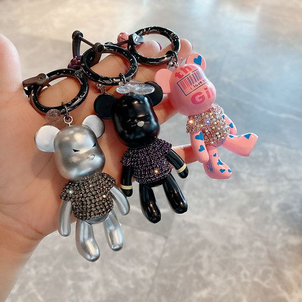 

car key cute pink cartoon girl silver violent bear purple couple