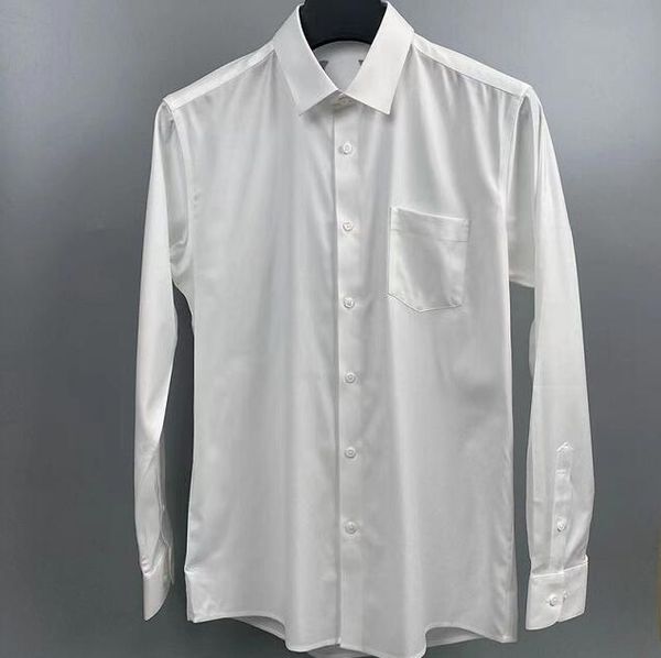 

2022 fashion men's shirt white long sleeves high-end comfortable casual fashion, White;black