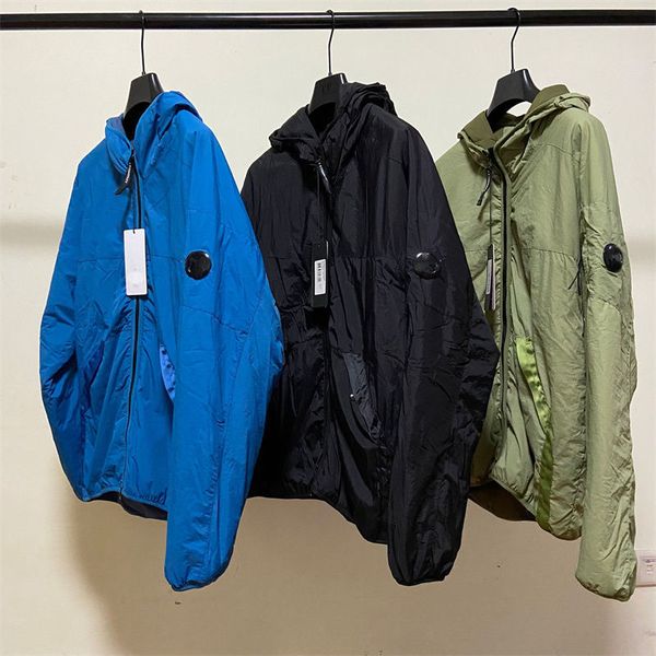 

cp designer men's jacket 22ss new winter loose outdoor cold-proof warm nylon cotton jacket solid color hooded windproof coat, Black;brown