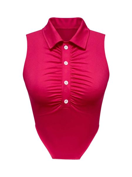 

ruched half button asymmetrical hem tank b9oj#, White