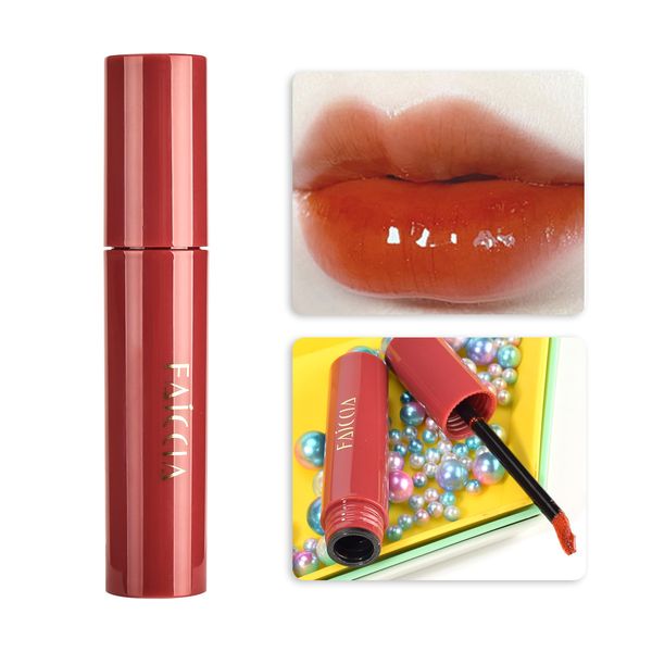 Mädchen-Lippenstift Cloud Mirror Water Gloss Lip Glaze #08 Cinnamon Tea Orange Brown 1 Stk