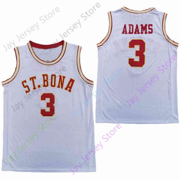 

new ncaa st. 2020 bonaventure bona bonnies jerseys 3 jaylen adams college basketball jersey black white all stitched