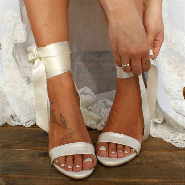 

thick heels sandals lady white ivory with ribbon ankle strap bridal summer wedding shoes pumps elegant lace up 8cm block heels dlxm j73y, Black