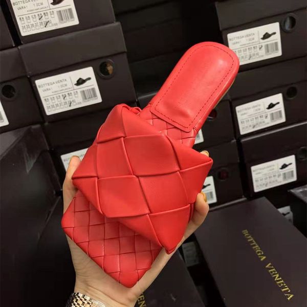 

designer leather women sandals summer ob98 flat slipper fashion beach woman big head rainbow letters slippers with box, Black