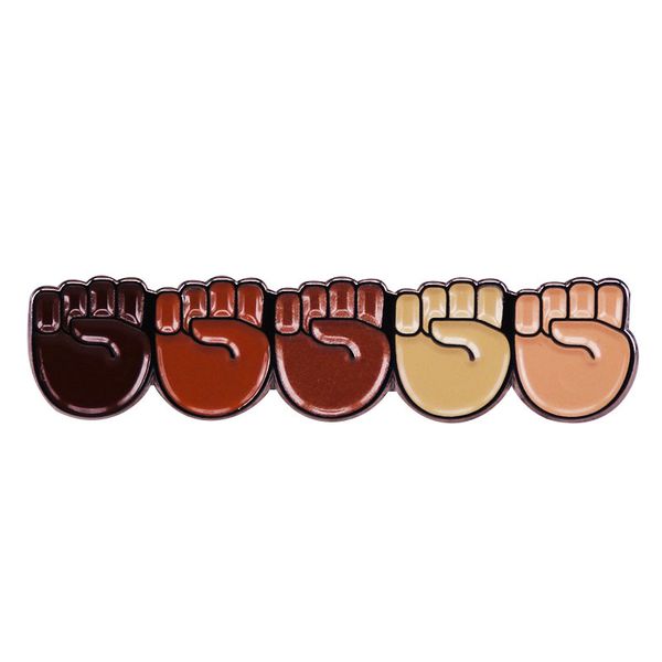 

black lives matter proud fists enamel pin brooch badge for backpacks fashion jewelry gift, Blue