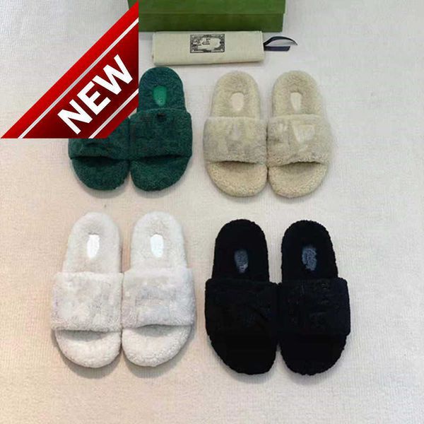 

2021 designers latest fashion womens slippers sandals real animal hair material soft and comfortable luxury custom, Black