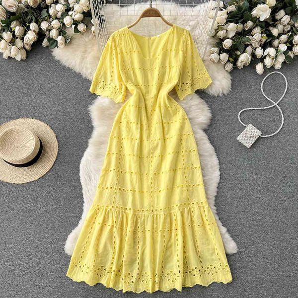

casual dresses 2022 summer sweet little broken flower doll skirt fairy bubble sleeve literary fresh dress llmp, Black;gray