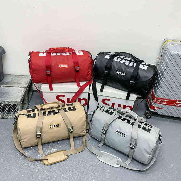 

travel bag men's and women's large capacity short haul hand luggage messenger bag fashion training fitness bag 220712
