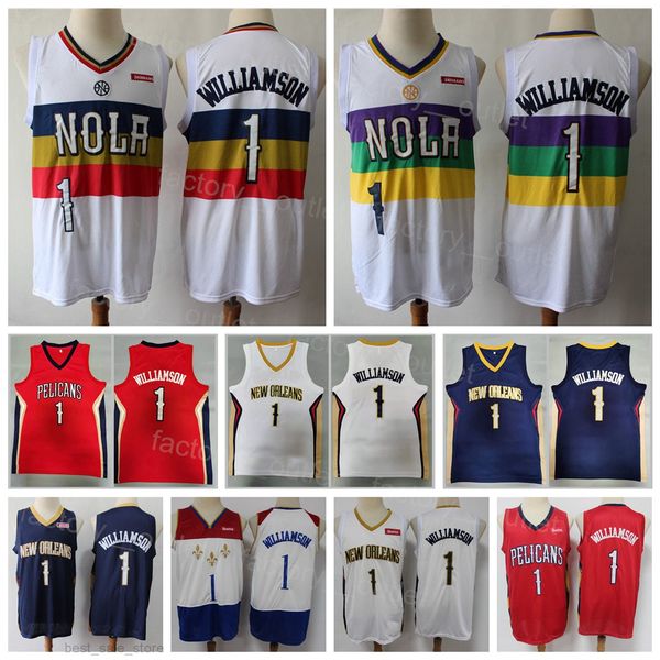 

man 1 zion basketball jersey all stitched breathable team white navy blue red color for sport fans pure cotton embroidery on, Black