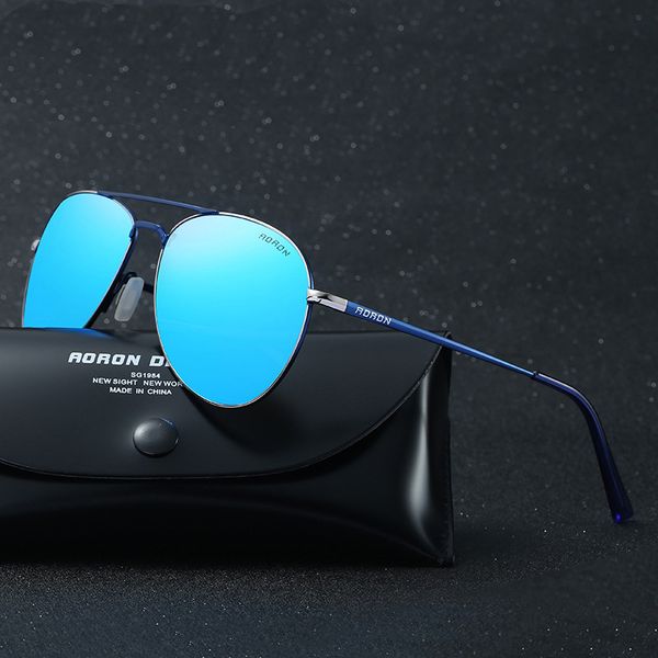

sunglasses round double bridge sun glasses polarized colorful lens metal glasses sun shade man a310, White;black