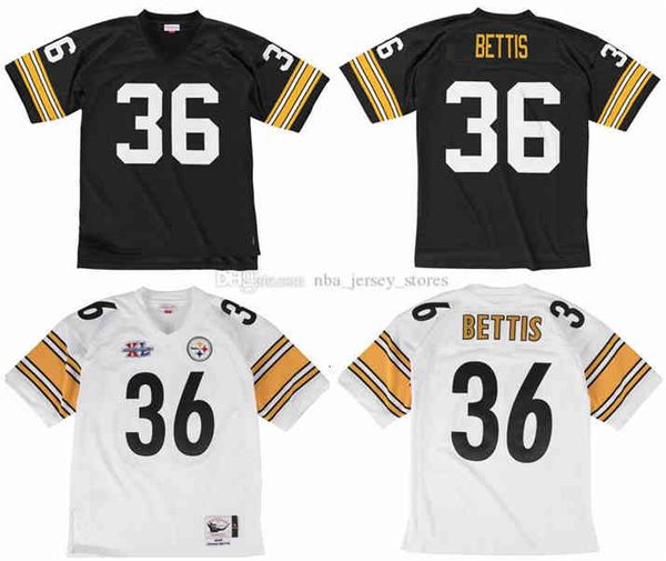 

stitched football jersey 36 jerome bettis 1996 mitchell & ness retro rugby jerseys men women youth s-6xl, Black