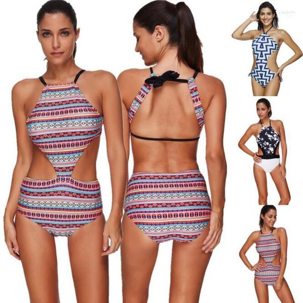 Damen Jumpsuits Strampler Beachwear Rückenfrei Frauen Sexy Tankini Monokini Set Badeanzug Lässige Badebekleidung Baden Wasserdicht Sommer 2022