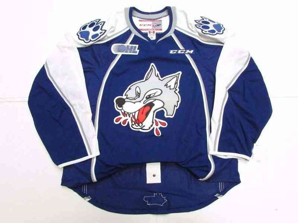 raro LUPI SUDBURY CUSTOM CUSTOM OHL CCM Hockey Jersey Aggiungi qualsiasi nome Numero Uomini Giovani Donne XS-5XL