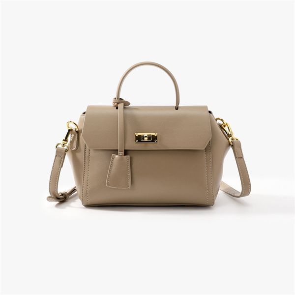 

commuting business versatile women bag large handbag pure color tote bucket flap small square bag high class