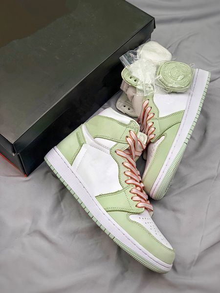 

shoes high og seafoam jumpman 1 chaussures 1s violet gris rose