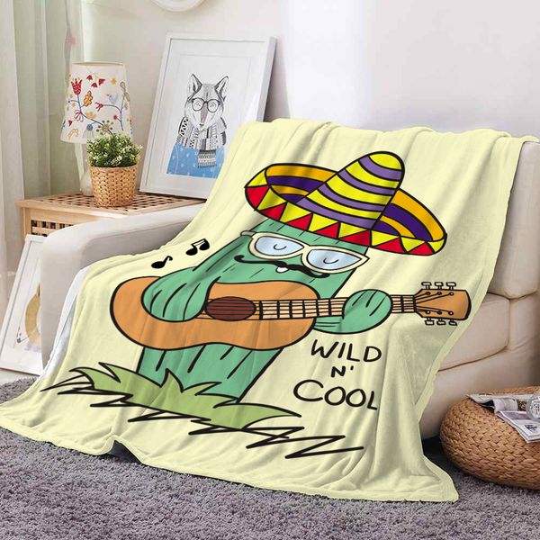 

children cartoon series 3d print blanket household rectangle single layer flannel air conditioning cloak blanket-75