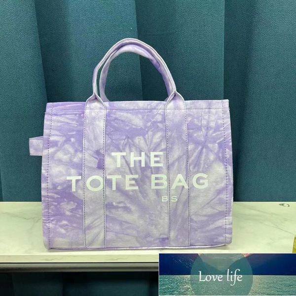 

tie-dye letter logo handbag with canvas handbag women's bag new large capacity