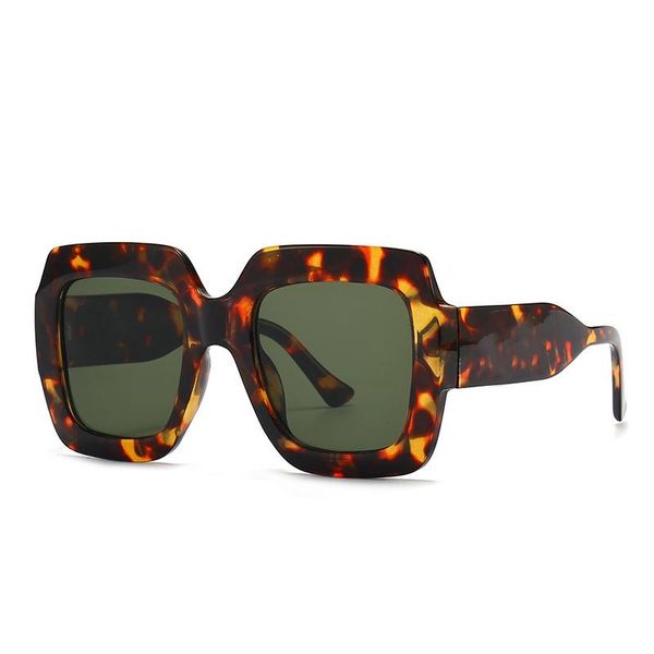 Sonnenbrille Classic Vintage Fashion Square Übergroße Damen Herren Designer Reise Großer Rahmen Trend Sonnenbrille UV400