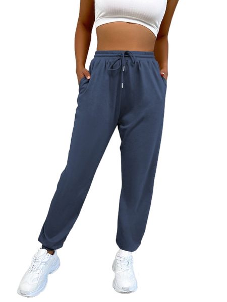 

drawstring high-rise joggers d8qp#, Black;white