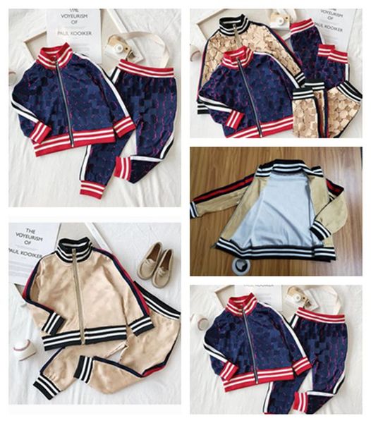 

fashion 2022 youth kids baby designer clothing sets new print tracksuits fashion girls boy letter jackets joggers casual sports style sweats, White