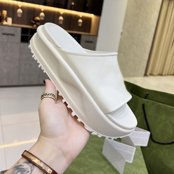 

90s designer italy mens womens slippers slide sandal interlockin letterg detail summber outdoor indoor slip on shoes aesthetic turquoise rub, Black