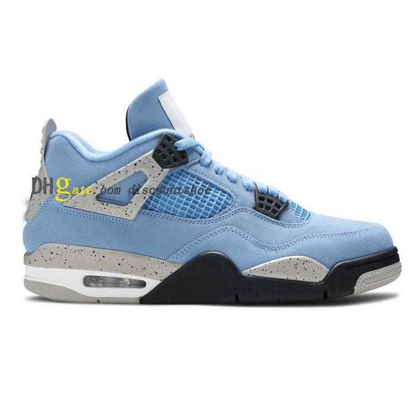 

4 university blue basketball shoes mens womens 4s sneakers, Black