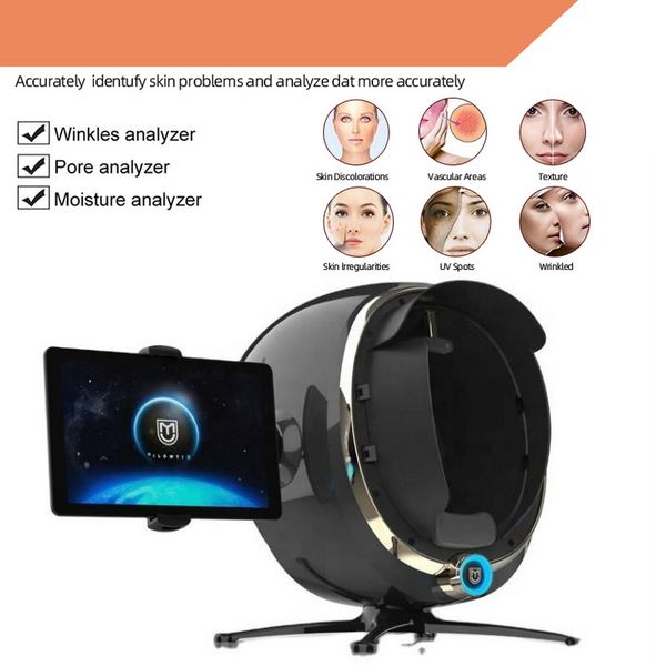 2022 para venda portátil UV RGB PL Light Magic espelho Digital Facial System Scanner, tudo em um analisador de pele 3D