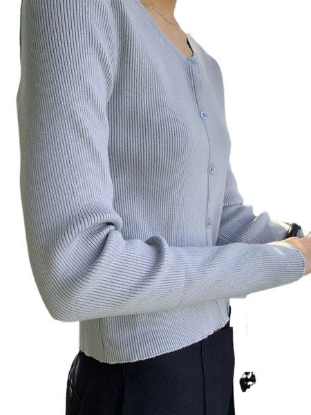 

dazy ribbed knit button up cardigan 21n5#, White;black