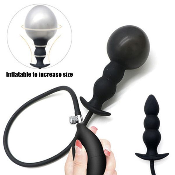 Plug anale gonfio dildo per adulto pompa gonfiabile per calcio massaggio prostata ano estensione dilatador giocattoli sexy per donna uomo gay