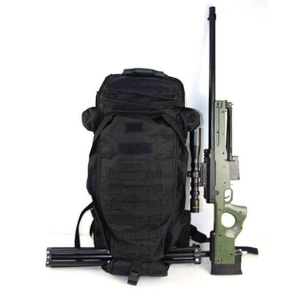 60L Askeri Taktik Sırt Çantası Airsoft Tüfek Çantası Su Geçirmez Sırt Çantası Açık Seyahat Trekking Tırmanma Kamp Saldırı Sırt Çantası T220801