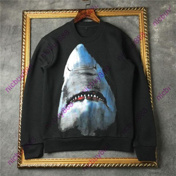 

2020 autumn fashion designer luxury give mens classic animal shark print hoodies pullover long sleeve hoody casual cotton sweatshi3199, Black