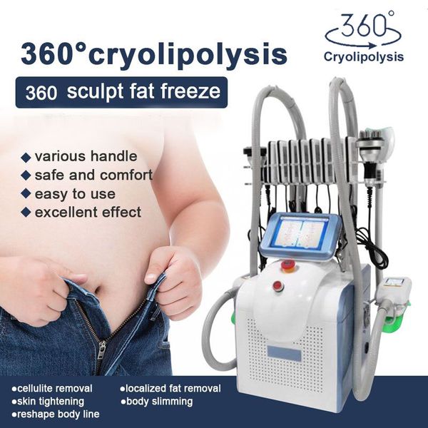 Criolipolisis Fat Freezing Machine 360 Cryo Therapy Cryotherapy Dimagrante Cavitazione Rf Riduzione Lipo Laser Perdita Peso Salon Beauty Machine