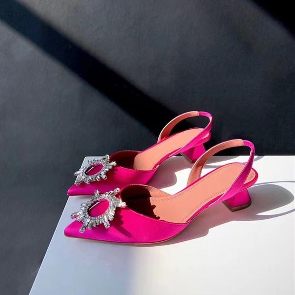 

muaddi begum crystal-embellished amina buckle stain pumps shoes spool heels sandals women's luxury designers dress shoe evening slingba, Black