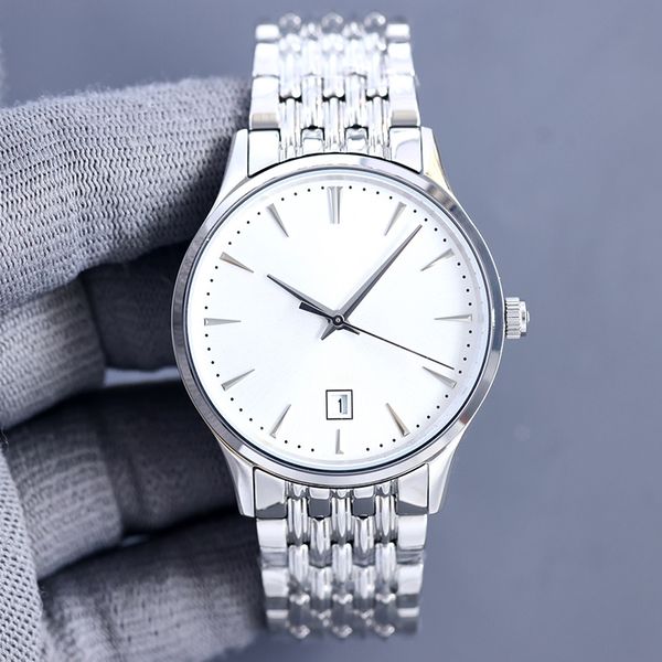 

watches for mens automatic mechanical watches wristwatch 40mm business wristwatches stainless steel case montre de luxe, Slivery;brown