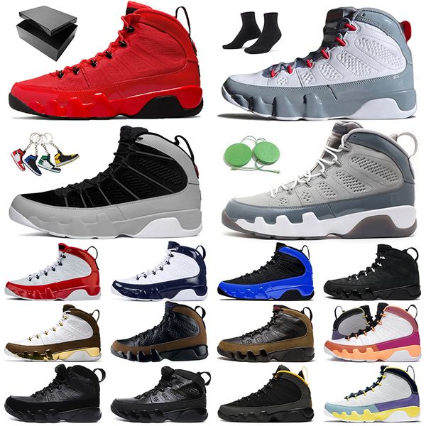 

big size us 13 jumpman 9 classic basketball shoes particle grey 9s sneakers chile red men sports space jam change the world fire red olive 3