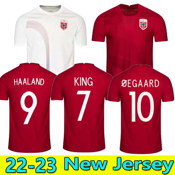 

2022 norwegian soccer jerseys haaland odegaard football shirts national team king elyounoussi berge normann jersey men kids kit football uni, Black