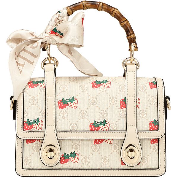 

designer bags grade brand newsmall square bag with strawberry print 22cm