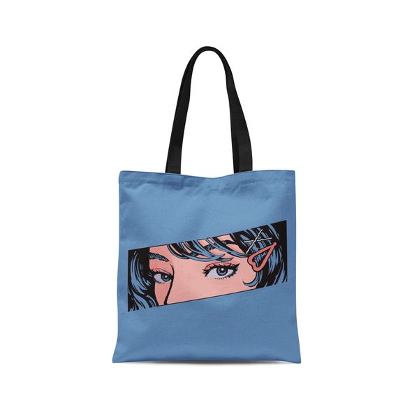 

fashion colorful cartoon girl tote bag foldable large capacity eco thick shopping bag girl college ideas school shoulder bag