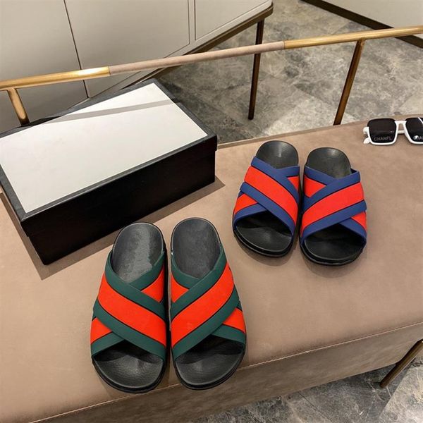 

2021 s slides summer beach indoor flat g sandals slippers house flip flops withs spike sandal with box185q, Black