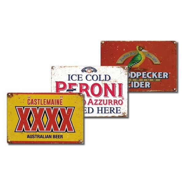 

bar beer vintage metal , 20cm x 30cm, drinks retro signs for /cafe/home kitchen/restaurant/garage/man cave.i04v