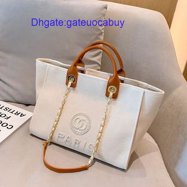 

brand classic fashion beach bags ch women handbags designers pearl evening bag female canvas portable high-capacity luxury trend big handbag, Black;red
