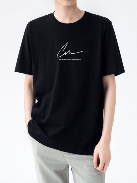 

men slogan graphic tee p4wx#, White;black