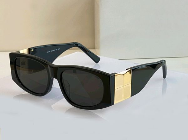 Occhiali da sole da pilota Shield per donna Uomo Wrap Gold Black Occhiali da sole grandi Sonnenbrille Occhiali con protezione UV con scatola