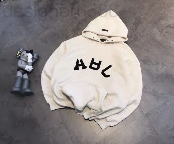 

women's hoodies & sweatshirts designer 21 winter men and women couples simple flocking letters abc leisure style hooded plush sweater b, Black